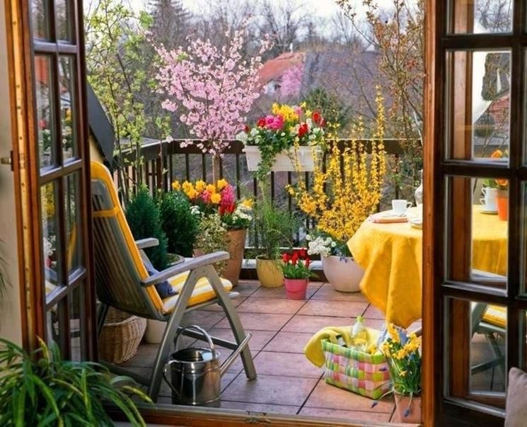 la primavera sul balcone